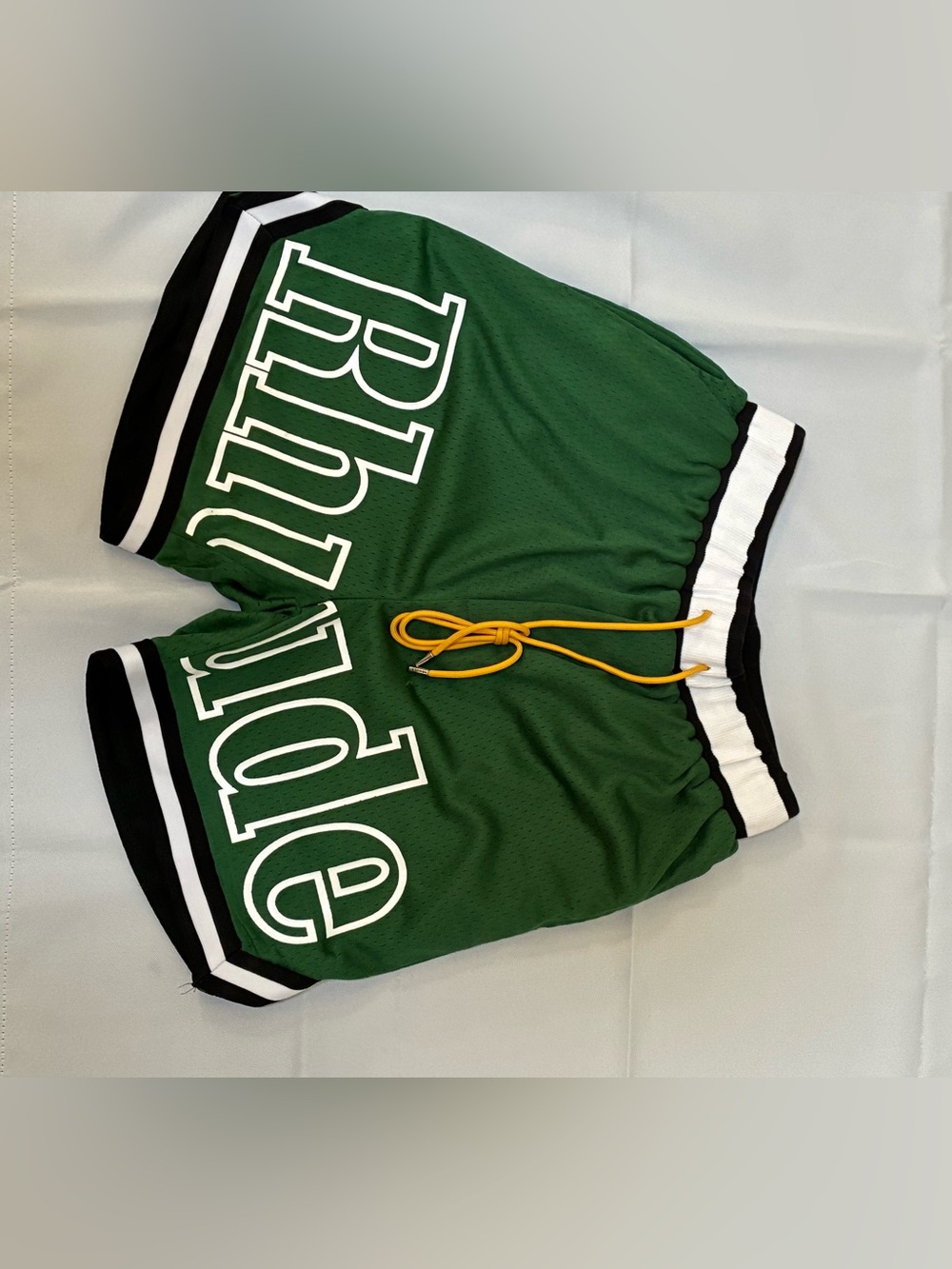 Rhude Green Logo Shorts